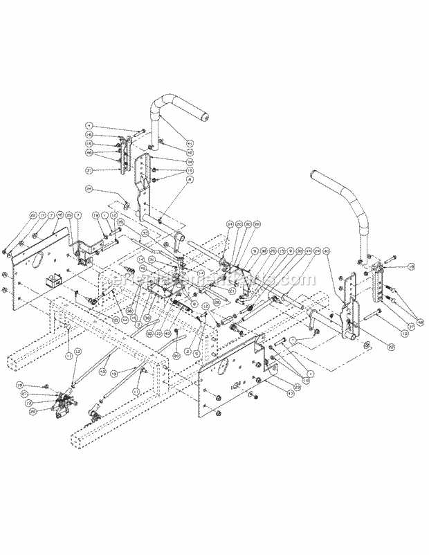 Control Assembly Diagram and Parts List for M72-CT 53AL8CT8050 Cub Cadet Sprayer